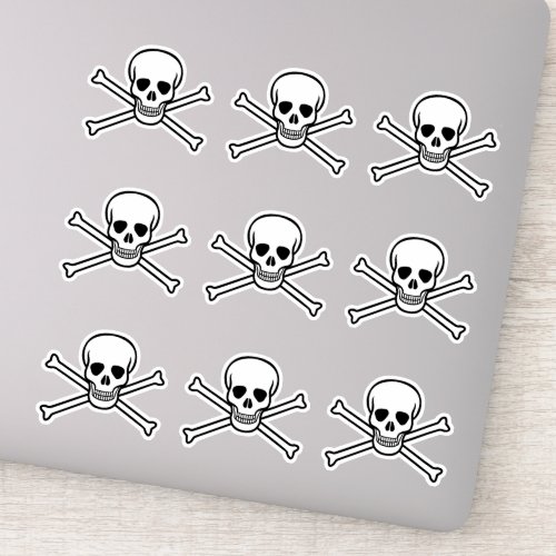 Jolly Roger poison skull and bones pirate Sticker