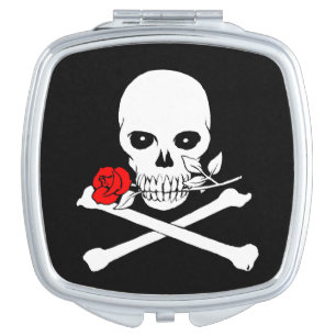 Jolly Roger (Rose) Compact Mirror