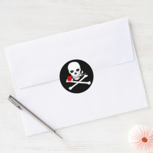 Jolly Roger (Rose)Sticker Sticker Roll