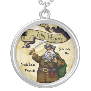 Jolly Roger - Santa's Twin Silver Plated Necklace