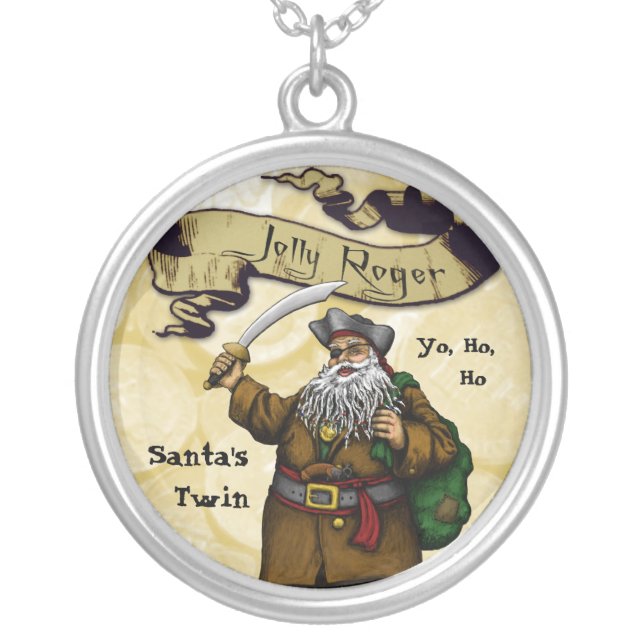 Jolly Roger - Santa's Twin Silver Plated Necklace (Front)