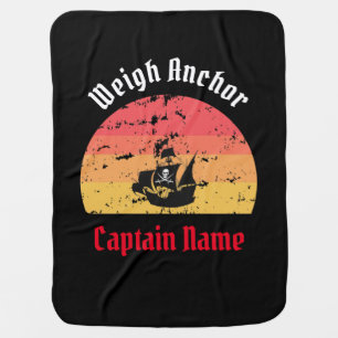 Jolly Roger Ship Baby Blanket