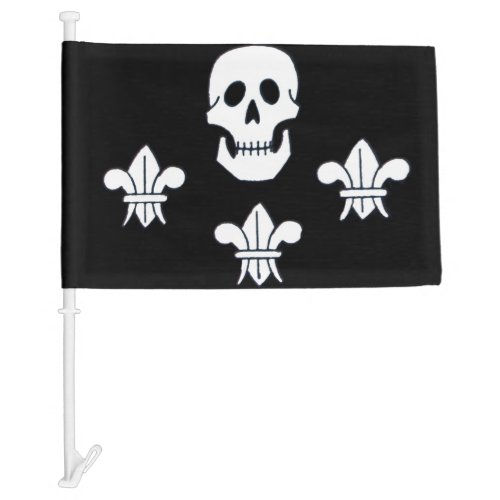 JOLLY ROGER SKULL AND THREE LILIES FLAG