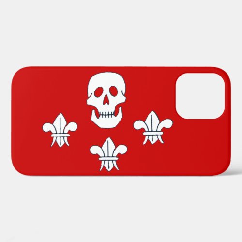 JOLLY ROGER SKULL AND THREE LILIES FLAG iPhone 12 CASE