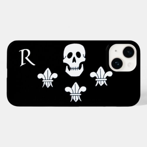 JOLLY ROGER SKULL AND THREE LILIES FLAG MONOGRAM Case_Mate iPhone 14 CASE