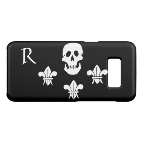 JOLLY ROGER SKULL AND THREE LILIES FLAG MONOGRAM Case_Mate SAMSUNG GALAXY S8 CASE