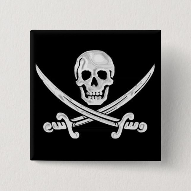 Jolly Roger Skull Button (Front)