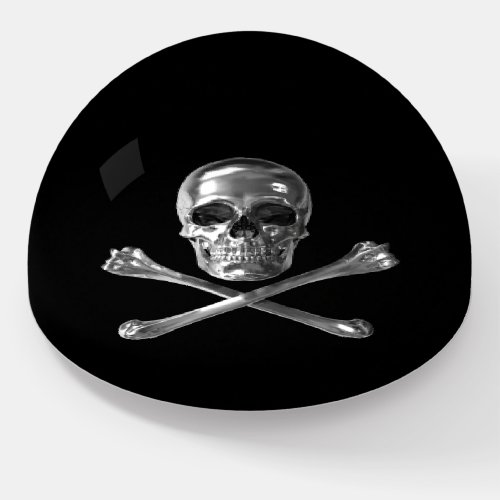 Jolly Roger Skull Dome Paperweight