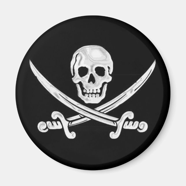 Jolly Roger Skull Magnet (Front)