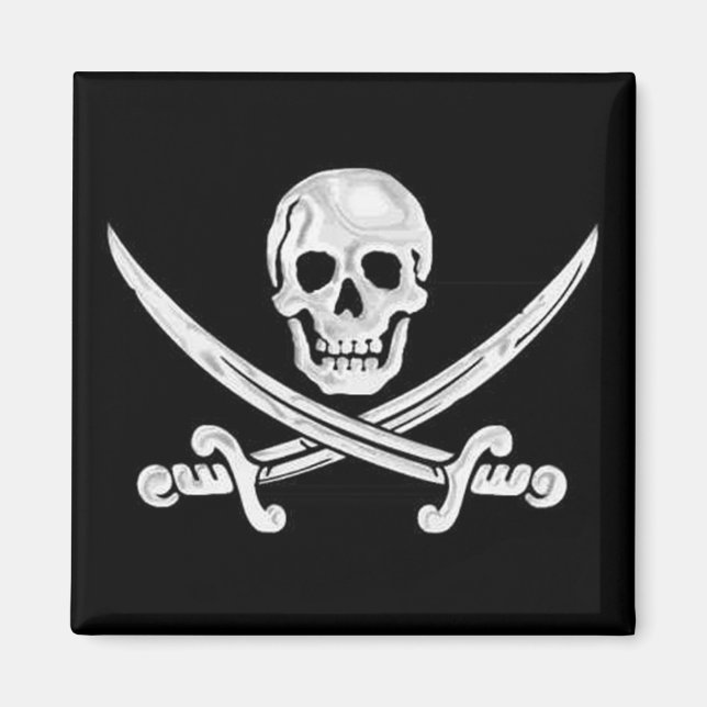 Jolly Roger Skull Magnet (Front)
