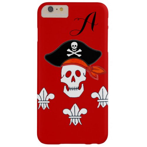 JOLLY ROGER SKULLPIRATE HATTHREE LILIES MONOGRAM BARELY THERE iPhone 6 PLUS CASE