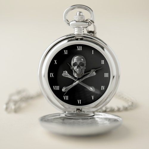 Jolly Roger Skull Pocket Watch