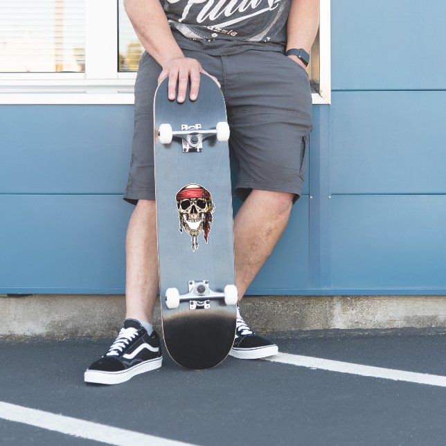 Jolly Roger Skull   Sticker (Skater)