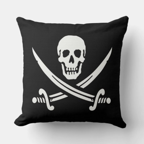 Jolly Roger Throw Pillow