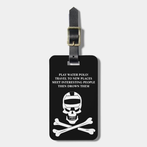 Jolly Roger  Water Polo Pirate Luggage Tag
