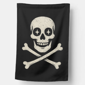 Jolly Roger with Crossed Bones House Flag