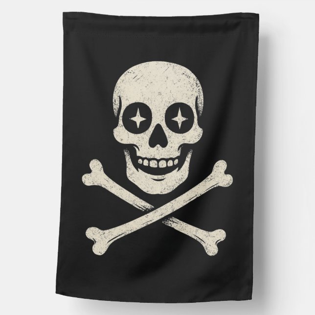 Jolly Roger with Crossed Bones House Flag (Front)