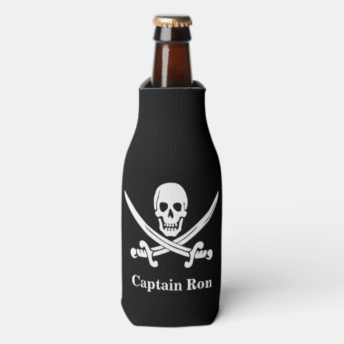 Jolly Rogers Pirate Captain Custom   Bottle Cooler