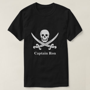 Jolly Rogers Pirate Captain Custom T-Shirt