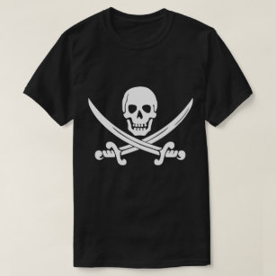 Jolly Rogers Pirate Mens Black T-shirt