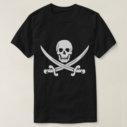 Jolly Rogers Pirate Mens Black T_shirt