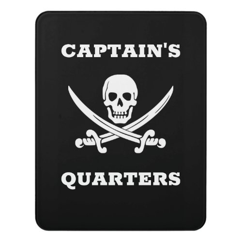 Jolly Rogers Pirates Captains Quarters Door Sign