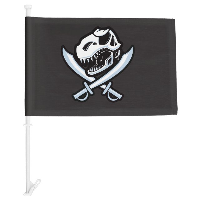 Jolly Rogersaurus Dinosaur Pirate Flag (Front)
