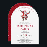 Jolly Santa Christmas Party Invitation<br><div class="desc">Tis the Season to be Jolly! Invite friends and family to join in the festive cheer with this simple yet traditional santa claus christmas party invitation. All text is easy to customize with your own event details.</div>
