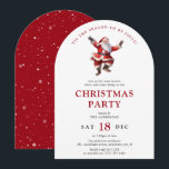 Jolly Santa Christmas Party Invitation<br><div class="desc">Tis the Season to be Jolly! Invite friends and family to join in the festive cheer with this simple yet traditional santa claus christmas party invitation. All text is easy to customize with your own event details.</div>
