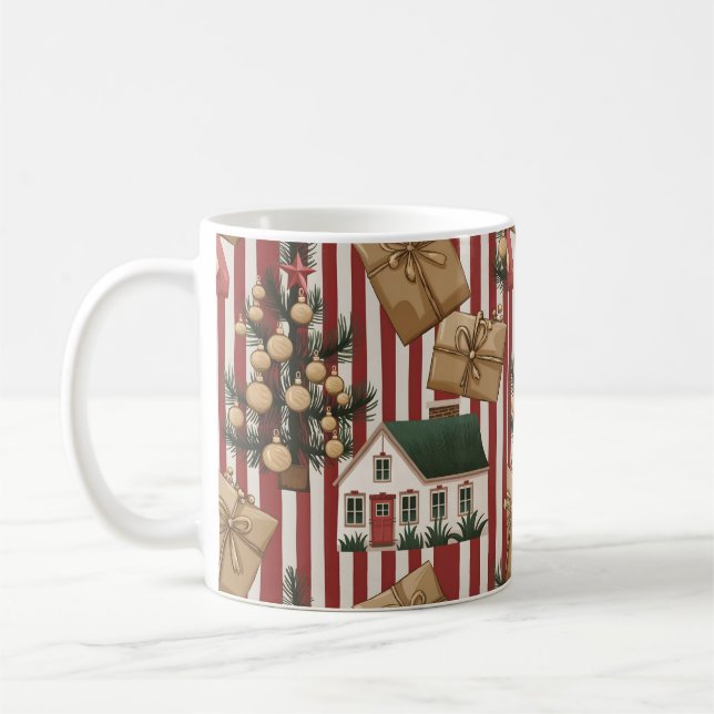 Jolly Santa Christmas Print Coffee Mug (Left)