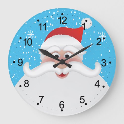 Jolly Santa Christmas Wall Clock