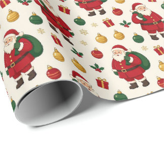 Jolly Santa Christmas Wrapping Paper