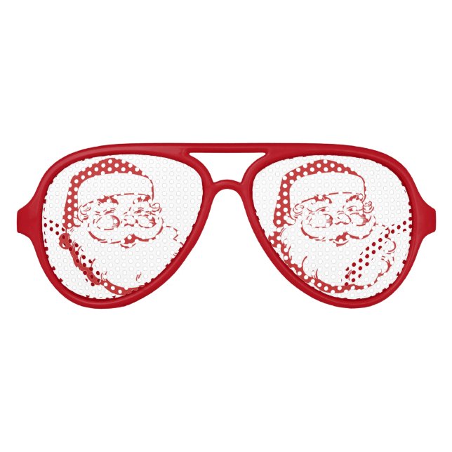 jolly Santa Claus Aviator Sunglasses (Front)