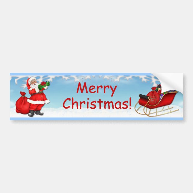 Jolly Santa Claus Bumper Sticker (Front)