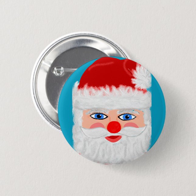 Jolly Santa Claus Button (Front & Back)