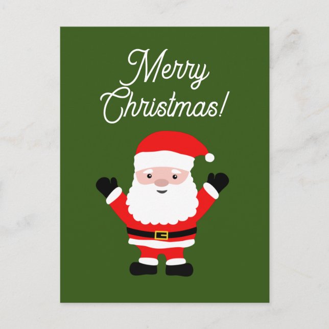 Jolly Santa Claus cartoon Christmas postcards (Front)