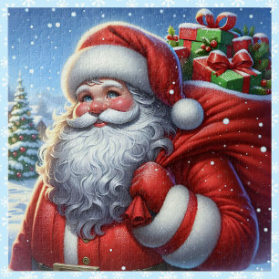 Jolly Santa Claus Christmas Large Puzzle