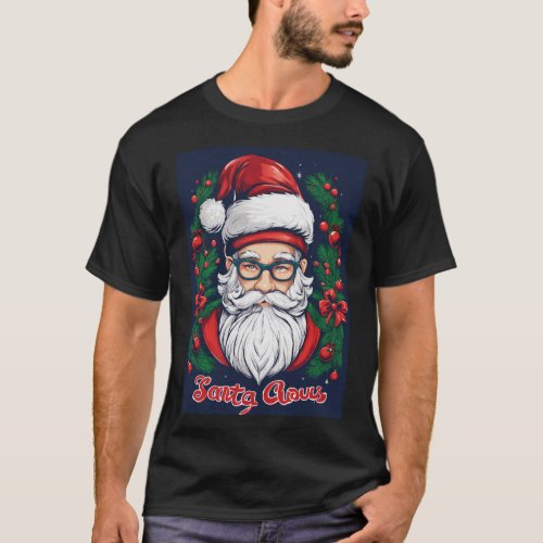 Jolly Santa Claus Christmas T_Shirt _ Festive Holi