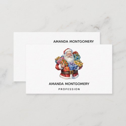 Jolly Santa Claus Classic Christmas Business Card