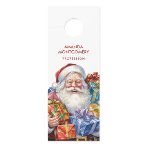 Jolly Santa Claus Classic Christmas Business Door Hanger