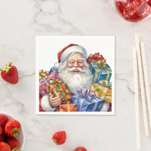 Jolly Santa Claus Classic Christmas Napkins