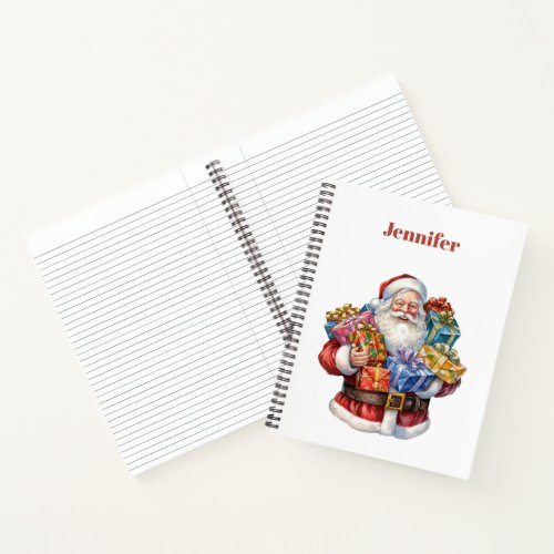 Jolly Santa Claus Classic Christmas Notebook