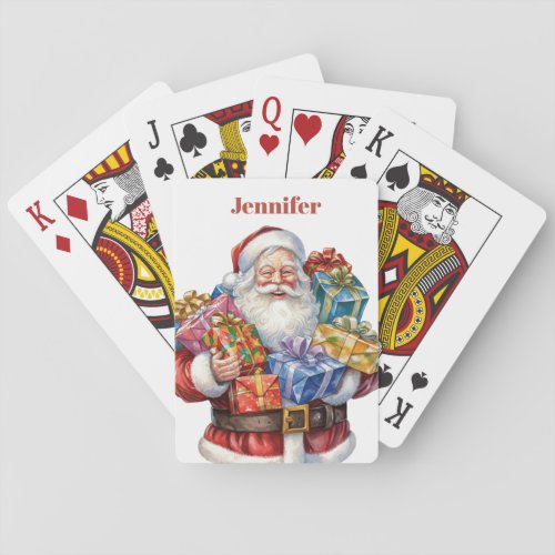 Jolly Santa Claus Classic Christmas Playing Cards