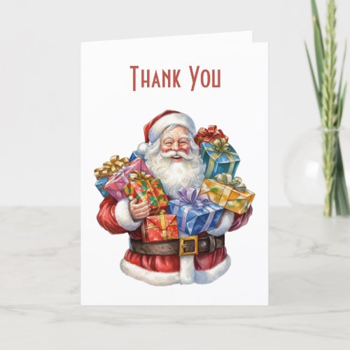 Jolly Santa Claus Classic Christmas Thank You Card