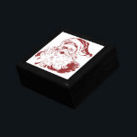 Jolly Santa Claus in Red Fun Retro Merry Christmas Jewelry Box<br><div class="desc">Vintage illustration Christmas holiday image featuring a jolly Santa Claus in red. He has his trademark fuzzy hat and long white beard. Classic 50s kitsch design.</div>