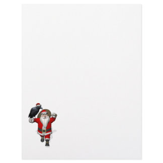 Jolly Santa Claus Loves Black Ravens