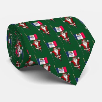 Jolly Santa Claus Loves Iowa Tie by santa_claus_usa at Zazzle