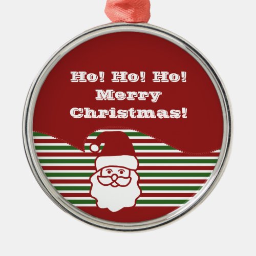 Jolly Santa Claus Premium Round Ornament