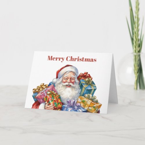 Jolly Santa Claus Traditional Christmas Card