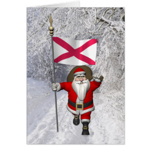 Jolly Santa Claus Visits Northern Ireland Cards